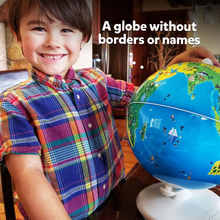 Orboot (Earth)  by PlayShifu (app Based) The Educational Augmented Reality Based 10" globe, passport, flag stickers, and help guide, journey around the world For Kids 4-10 Years