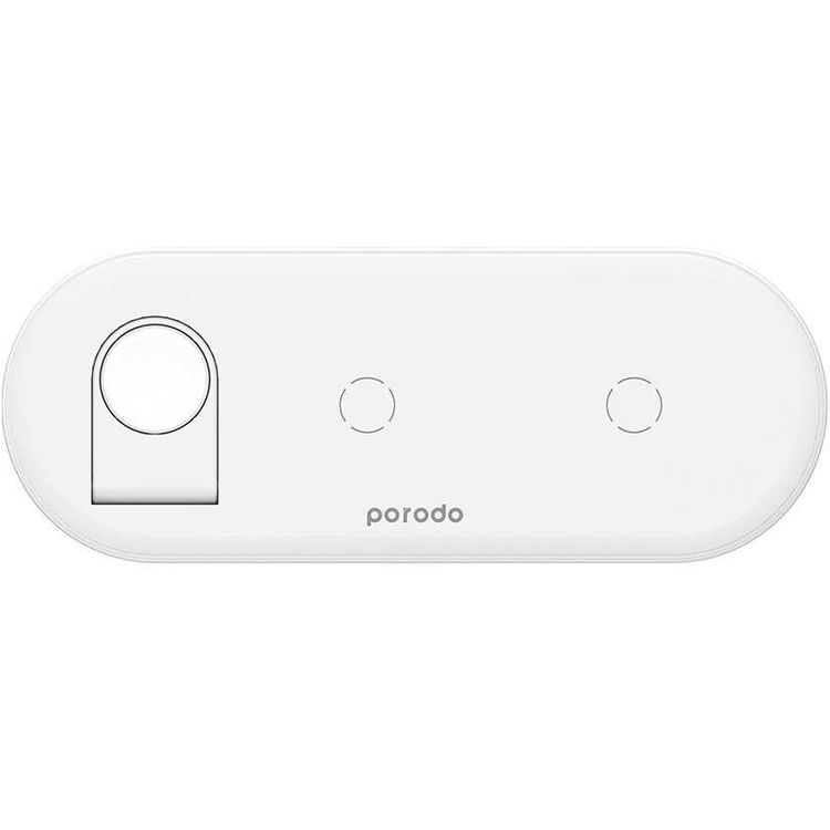 Wireless Charger Porodo PD-FWCH001-WH Wireless Slim Charging Station - White