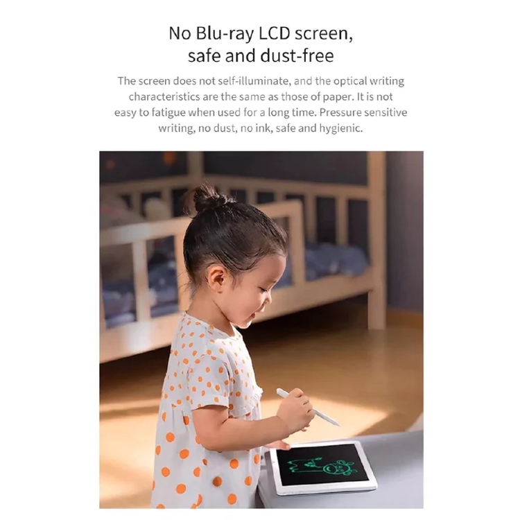 جهاز لوحي شاومي بشاشة LCD للكتابة مقاس 13.5 بوصة مع قلم ذكي، وكاميرا ويب بدقة 5 ميجابكسل، واتصال واي فاي وUSB، مصنوع من مادة ABS وLCD، ودقة شاشة 1920 × 1080 بكسل، وخفيف الوزن ونحيف - أبيض