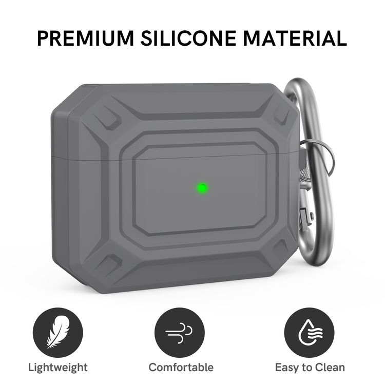 AhaStyle Premium Silicone Rugged Design Case with Anti-Lost Carabiner Compatible for AirPods Pro, Scratch Resistant, Shock Absorption & Dustproof