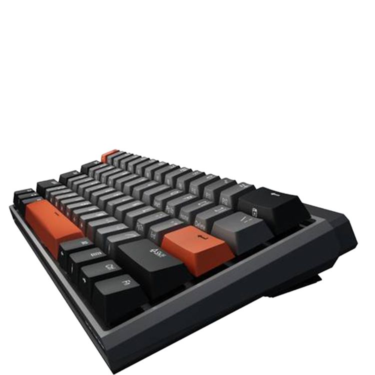 Durgod K330W Gateron Crystal لوحة المفاتيح الميكانيكية اللاسلكية Doubleshot PBT Profile - أسود / رمادي / برتقالي