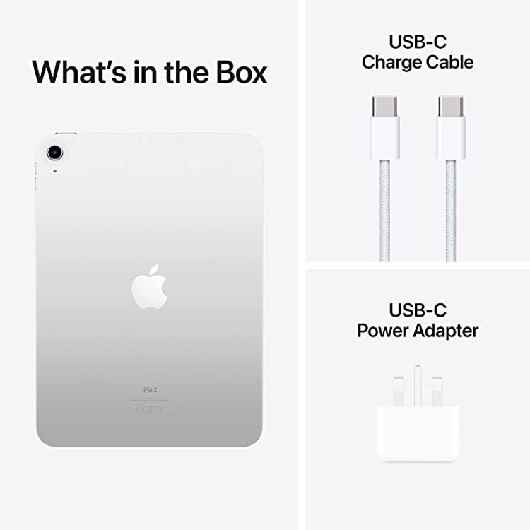 iPad 2022 10.9 بوصة الجيل العاشر (Wi-Fi + Cellular) - فضة - 256GB