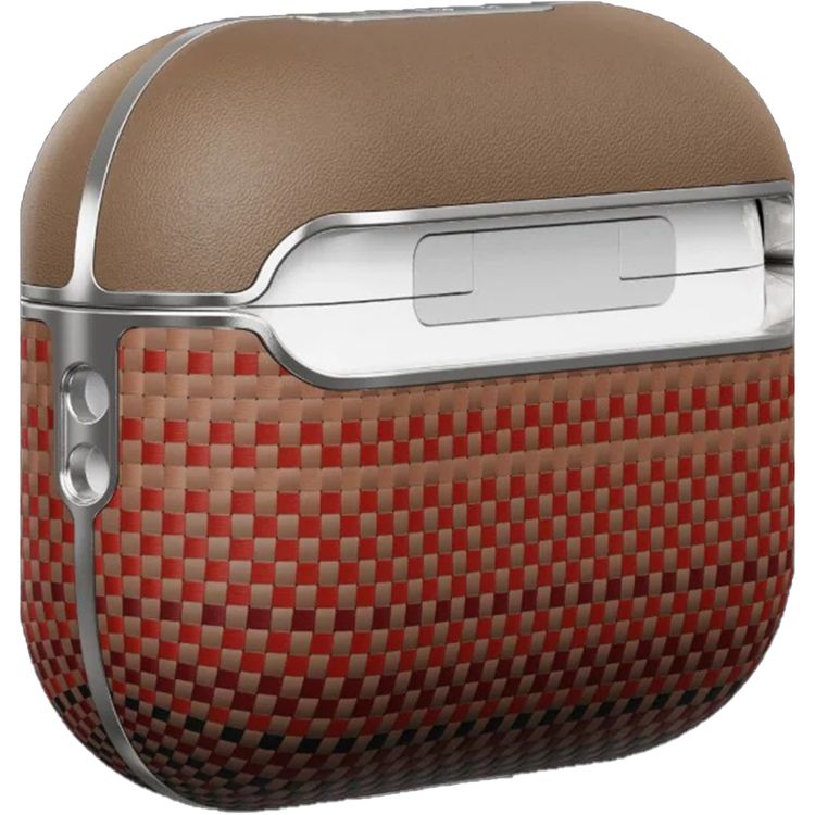 Pitaka Aramid Fiber Magnetic Case for AirPods PRO 1&2 with Magnetic Attachment, MagSafe Compatible, Ultra-Slim Design, Lightweight - Sunset