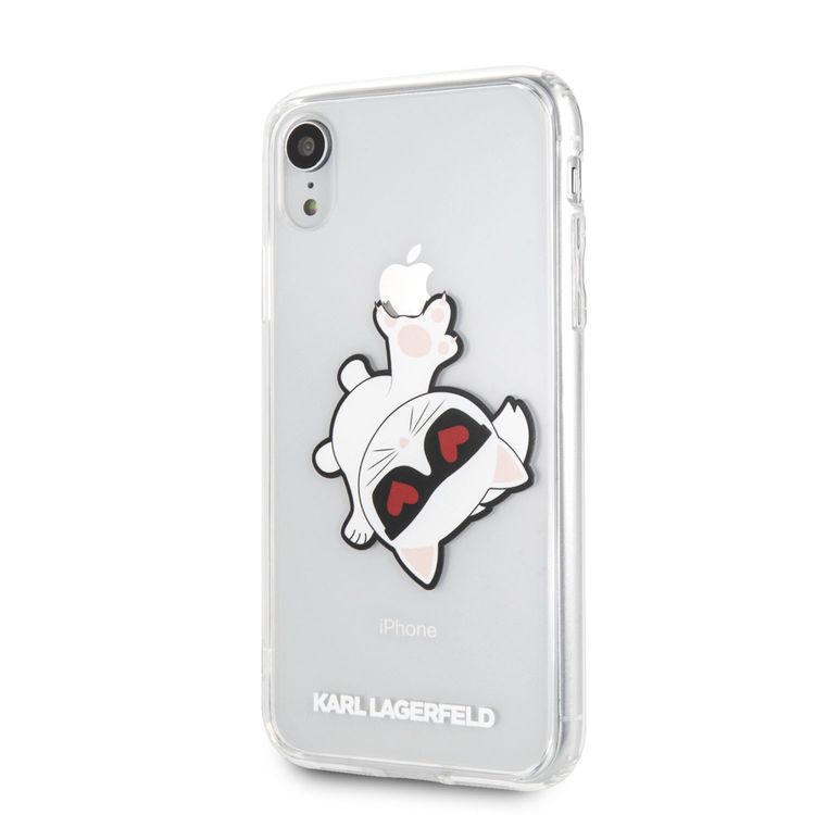 Karl Lagerfeld TPU Transparent Hard Case for iPhone Xr - Black Character