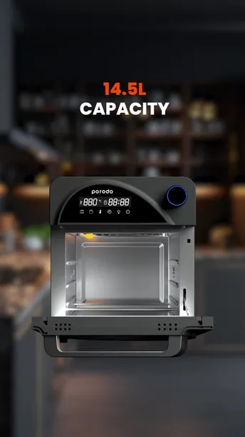 Porodo LifeStyle Dual Mode Touch Control Air Fryer & Oven 14.5L 1700W