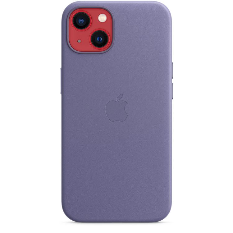 Apple Leather Case with MagSafe Compatible for iPhone 13 (6.1") - Wisteria