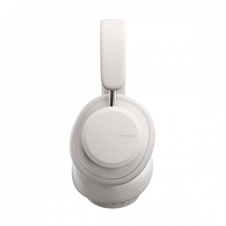 Urbanista Miami Headphones with Active Noise Cancellation, On-ear Detection, Ambient Sound Mode, Compatible with iOS & Android - Pearl White 