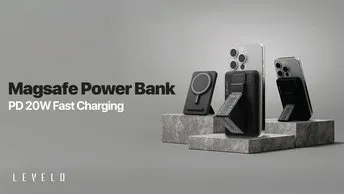 Buy Levelo Seoul Magsafe 5000mAh Power Bank in UAE |-Black| (LVLSM5PBBK)