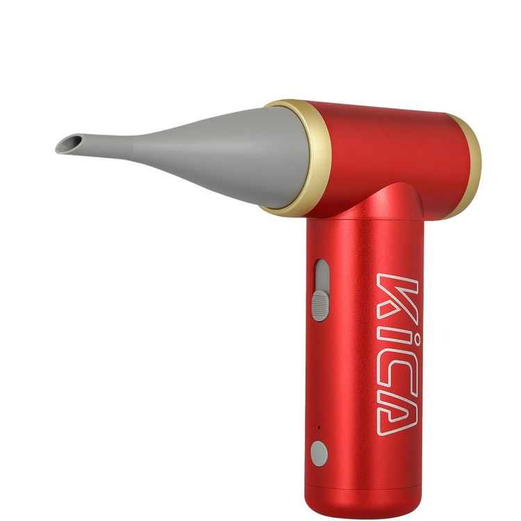 Kica Jet Fan 2 Vacuum Kit, 4 m/s to 20 m/s Adjustable Wind Speed, 101000RPM Brushless Motor, Aviation-Grade Aluminum Shell, Uses for Cleaning, Drying, Inflating & Dusting Hard-to-Reach Areas, Vacuum Accessories Included - Red