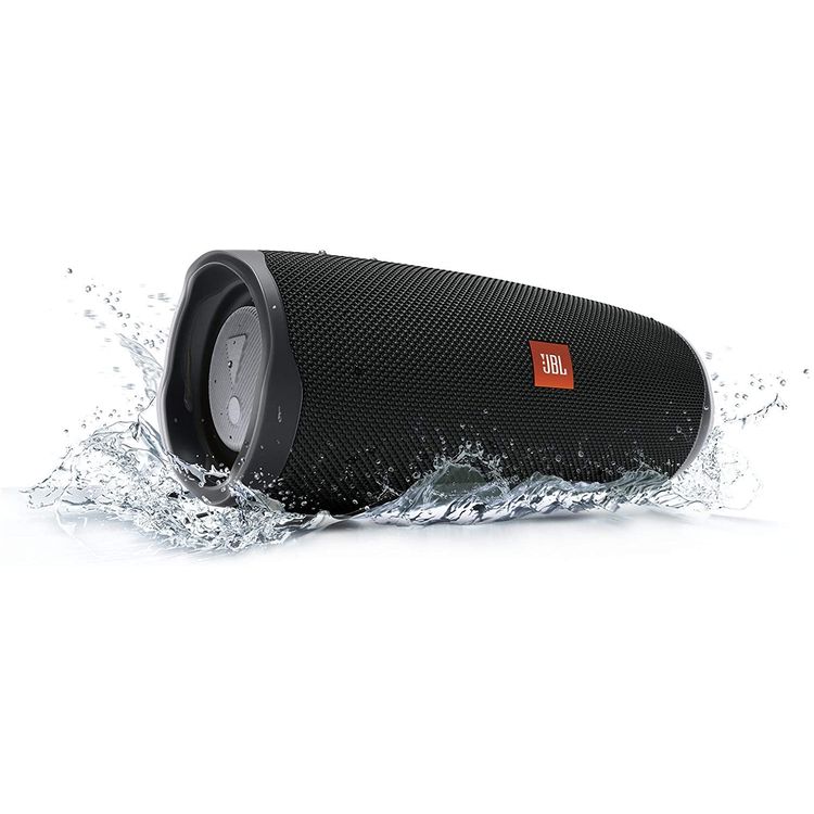JBL Charge 4 Portable Wireless Bluetooth Speaker with Built-in Power Bank, 7500mAh Battery 20-hours Playtime, IP67 Waterproof & Dustproof Feature - Black