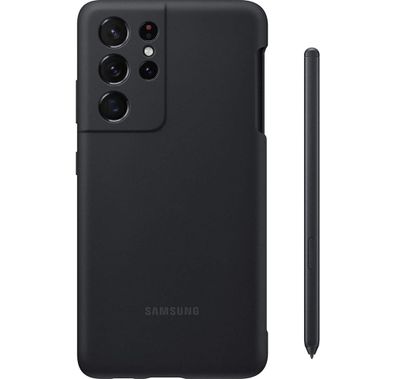 Samsung Silicone Cover Case with S Pen 5G Compatible for Samsung Galaxy S21 Ultra (EF-PG99PTBE-BK) - Black