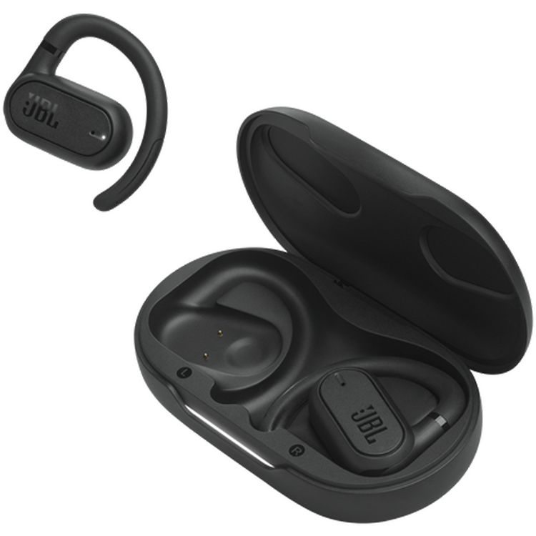 JBL Soundgear Sense True Open Ears Headphones, 24h Working Time, Bluetooth 5.3, Crisp & Clear Calls, Multi-Point Connection, Enhanced Dynamic Sound, Detachable Neckband - Black 