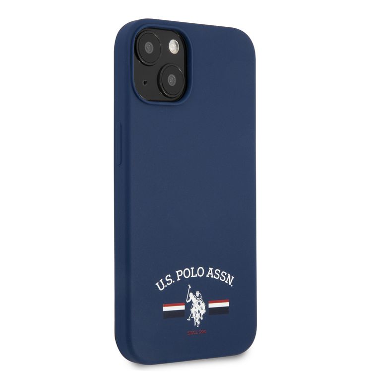CG MOBILE U.S. Polo Assn. Liquid Silicone Flag Logo USPA Compatible for iPhone 13 (6.1") Shock Absorption, Anti-Scratch, Easy Access to All Ports, & Drop Resistant