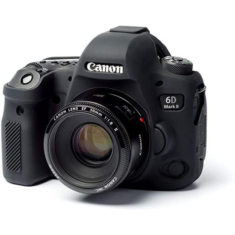 Easy Silicon Cover Case for Canon 6D MARK II with LCD Protect Film - Black