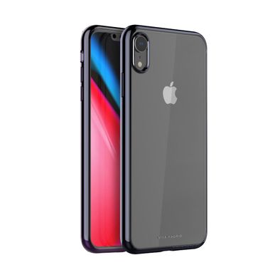 Viva Madrid Glaxo Flex Back Case Compatible for iPhone Xr (6.1") Anti-Scratch, Easy Access to All Ports, Drop Protection Cover Suitable with Wireless Chargers - Jet Black