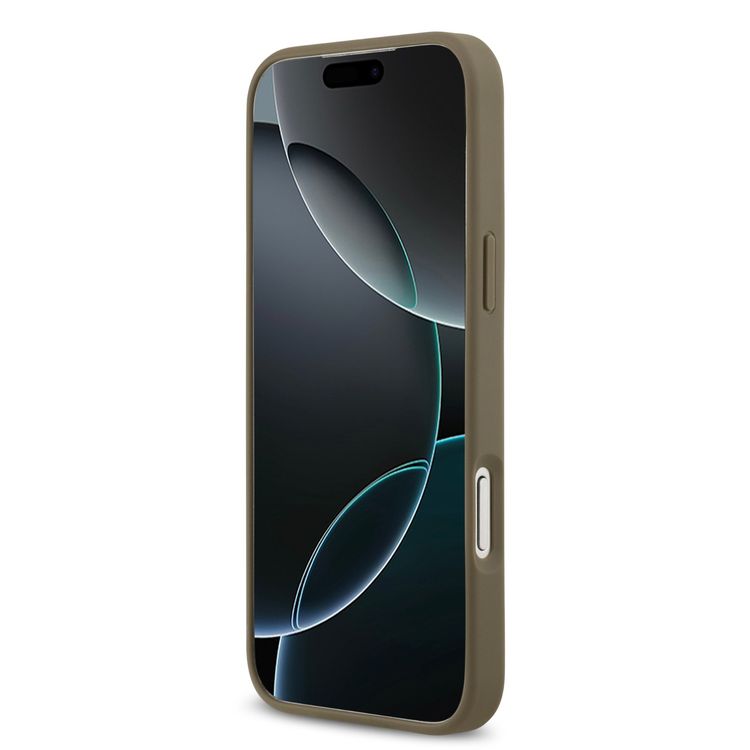 Karl Lagerfeld MagSafe Full Wrapped PU Leather Case with Karl Grain for iPhone 17 Pro, Slim Profile, Drop Protection, Easy Snap-On, Sustainable Packaging, Comfortable Grip, Lightweight Design - Brown