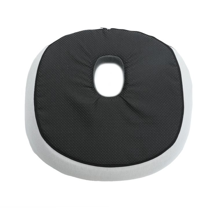 Green Lion Ergoflex Comfort Seat Cushion with Removable & Washable Cover, Non-Slip Texture, Up to 150kg Load Capacity, Contoured Shape, 100% Memory Foam Sponge &100% Polyester Fabric Material - Gray