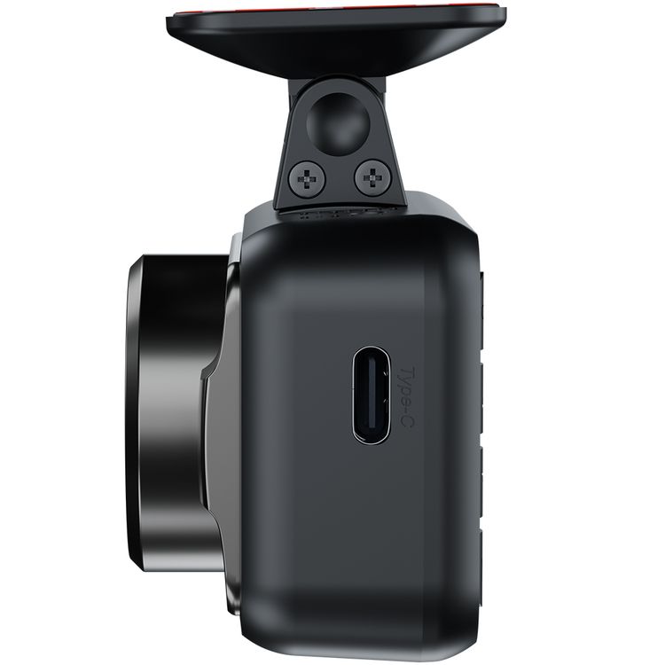 Green Lion GC-700 Dash Cam with GPS Function Loop Recording, Dual Power Options, WiFi-App Control, Built-in Mic & Speaker, 360° Rotatable Rear Camera, Functional Buttons, USB-C Power Interface Kit, 3.4m ACC Hardwire Kit - Black