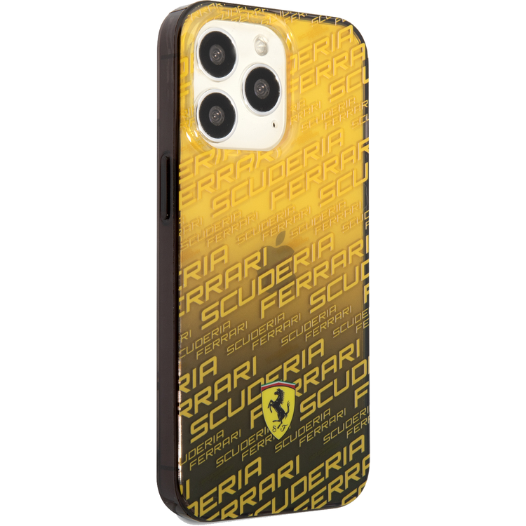 Ferrari PC/TPU Scuderia Dyed Bumper  Case, Drop protection, Compatible with iPhone 13 Pro - Yellow