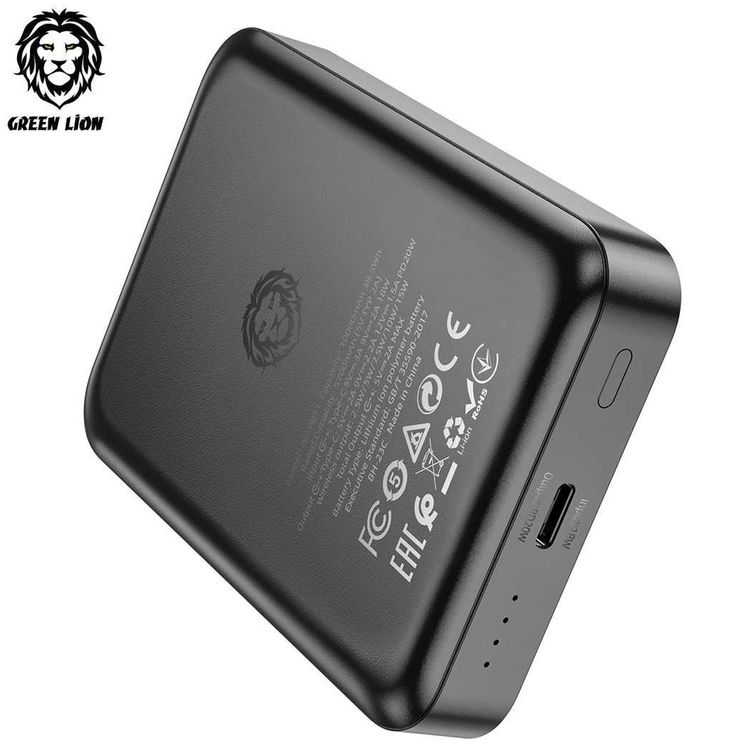 Green Lion 3 in 1 Magsafe Power Bank 10000mAh PD 20W - Black