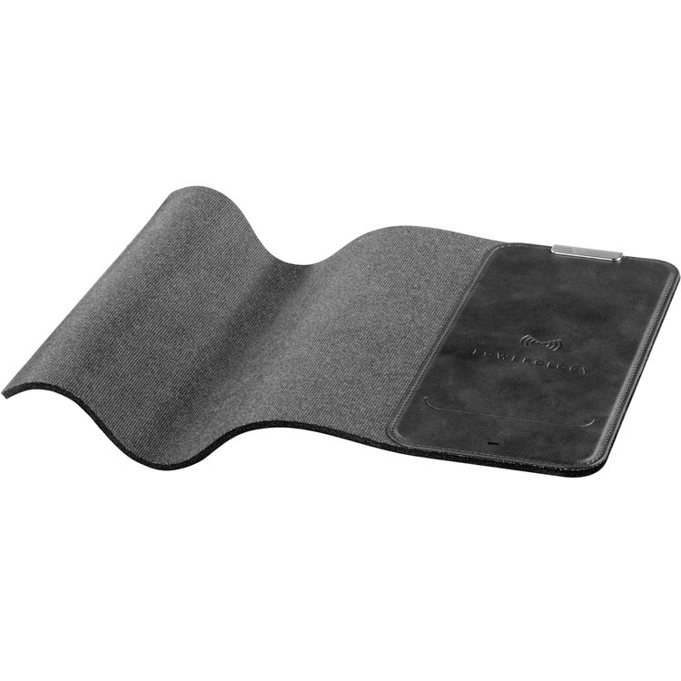 Powerology Rolled Up Qi Wireless Charging Mouse Pad 15W, Case-Friendly, Fast Wireless Charging Mouse Mat Compatible for 12/12 Pro/12 Pro Max/11/11 Pro/11 Pro Max