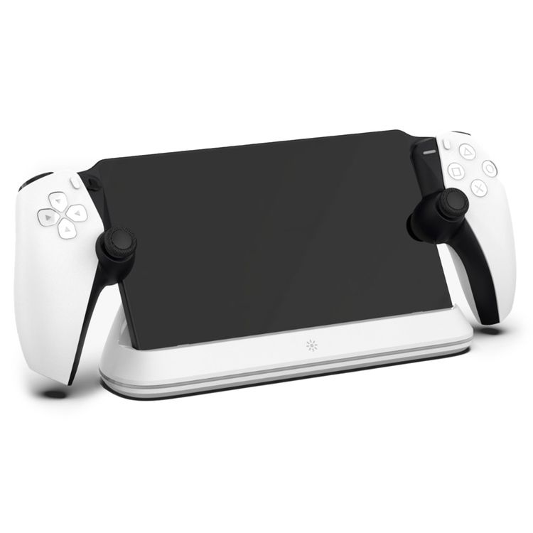 Porodo Gaming PlayStation Portal Charging Dock with Anti Slip Base, Built-in Safeguard, ABS Material, RGB Light - White 