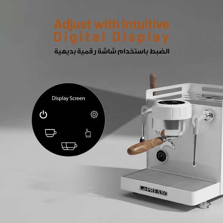 LePresso Bellissimo Triple Boiler 15-Bar Coffee Machine, 0 - 10 Seconds Pre-Infusion Time, Dual Italian Pump, High-Pressure Extraction, Default Smart Settings, 3000-3550W Rated Power - White