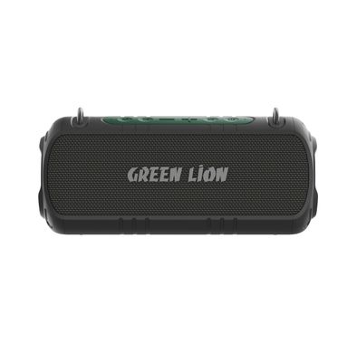 Green Lion Denali 20 Portable Speaker with Shoulder Strap, 10m Transmission Range, 20W Power, RGB Lights, 4.5 Hours Working Time, Dual Speakers - Black