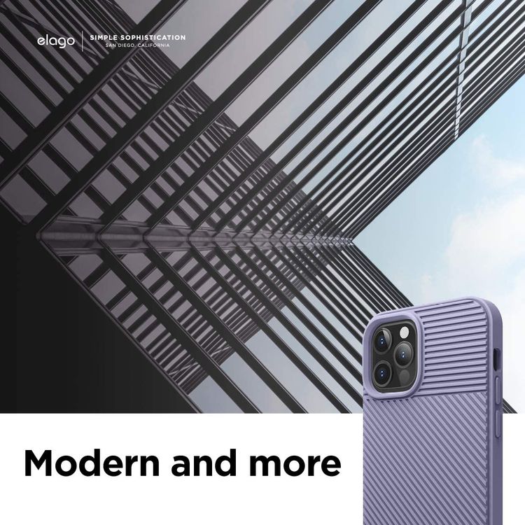 Elago TPU Cushion Case Compatible for iPhone 12/12 Pro (6.1") - Lavender Grey