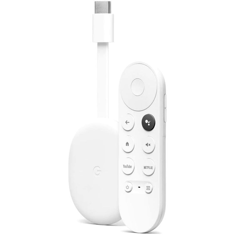 4K جوجل كروم كاست مع جوجل تي في - أبيض
