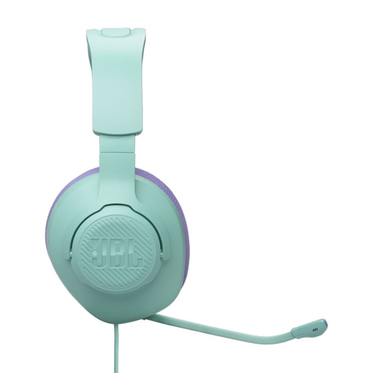 JBL Quantum 100M2 Wired Over-ear Gaming Headset, Lightweight & Compact Design, Memory Foam with Fabric Ear Cushions Material, 1.2m Cable Length, 40mm  Driver Size - Teal / Purple