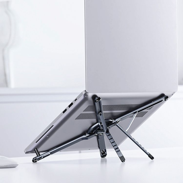 Green Lion Mag Fold Stand with 8-Angle Adjustment, Compatible with 4.7"- 17.3" Devices, Up to 5kg Load Capacity, Strong Magnets, Stable Tripod Support, Non-Slip Design - Gray