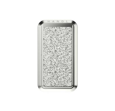 هاندل سموث HX1000-SIA قبضة لامعة للهاتف الذكي وحامل للهاتف الذكي التقط صور سيلفي أفضل واستقر في الفيديو وغير ذلك الكثير - فضي