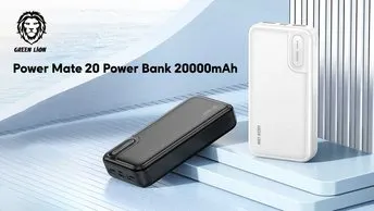 Green Lion Power Mate 20000mAh Power Bank in UAE | Micro & Type-C Input Ports - Black Color | (GNPWMTEPB20BK)