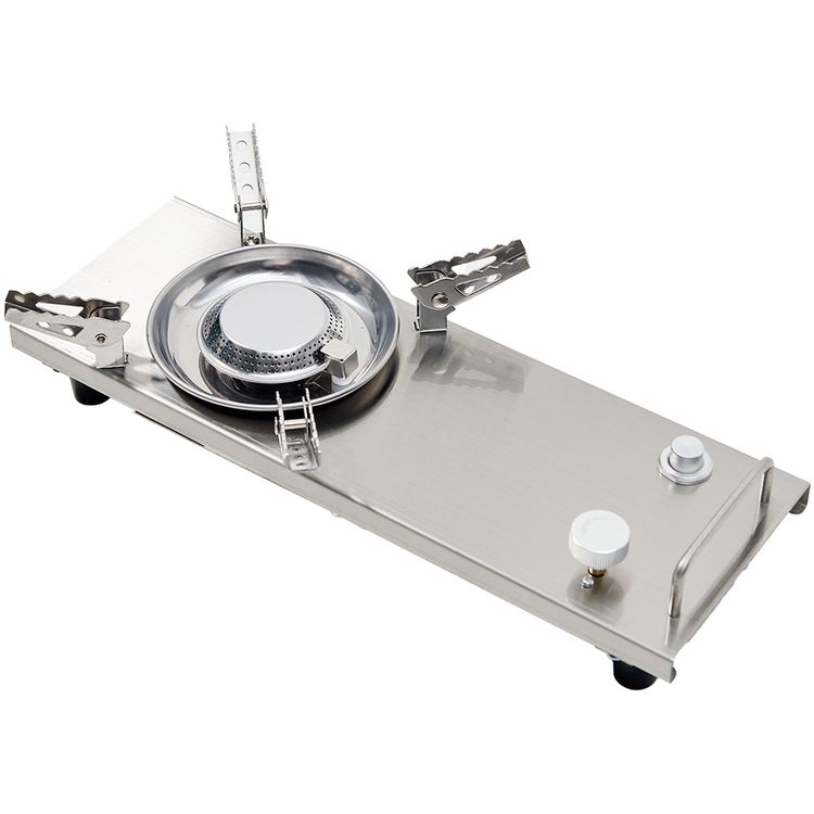 طقم طهي بورودو مع موقد مزدوج طاولة تخييم بلهب قابل للتعديل، إشعال كهربائي، محمول وسهل الحمل، تنظيف سهل بالمسح، طول خرطوم الغاز 65 سم، تصميم متعدد الوظائف - أسود