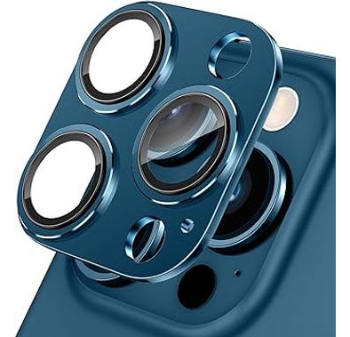 واقي عدسة Liberty Guard iPhone15 Pro Max /15Pro مع مجموعة التثبيت وتقنية الطلاء المضاد للانعكاس - تيتانيوم أزرق