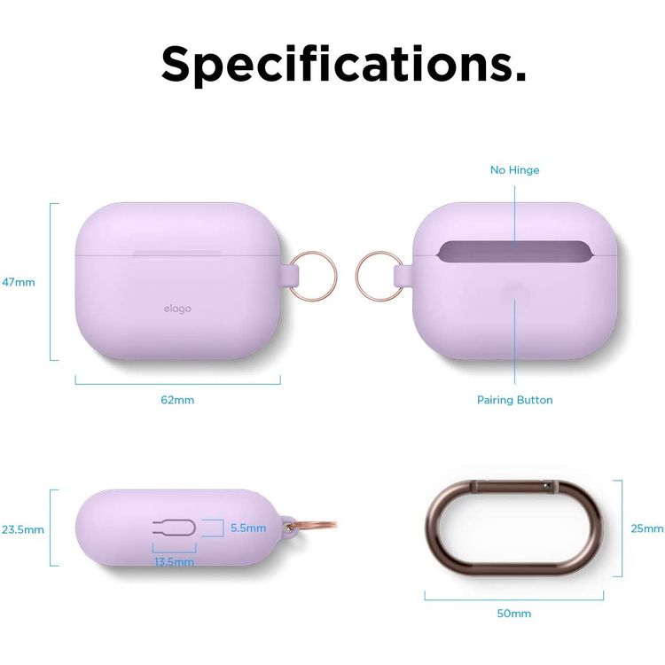 Elago Slim Hang Case for Apple Airpods Pro - Lavender