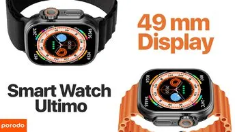 Buy Porodo Ultimo Smart Watch in UAE | 2.1", 15 Days Working Time, BT 3.0 & 5.0 - Black & Orange | (PD-ULTIMOB-BKOG)
