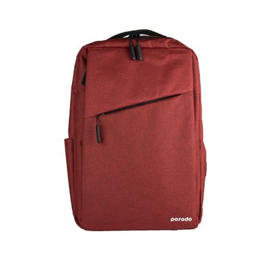 Porodo Lifestyle Nylon Fabric Computer Backpack 15.6"  - Red