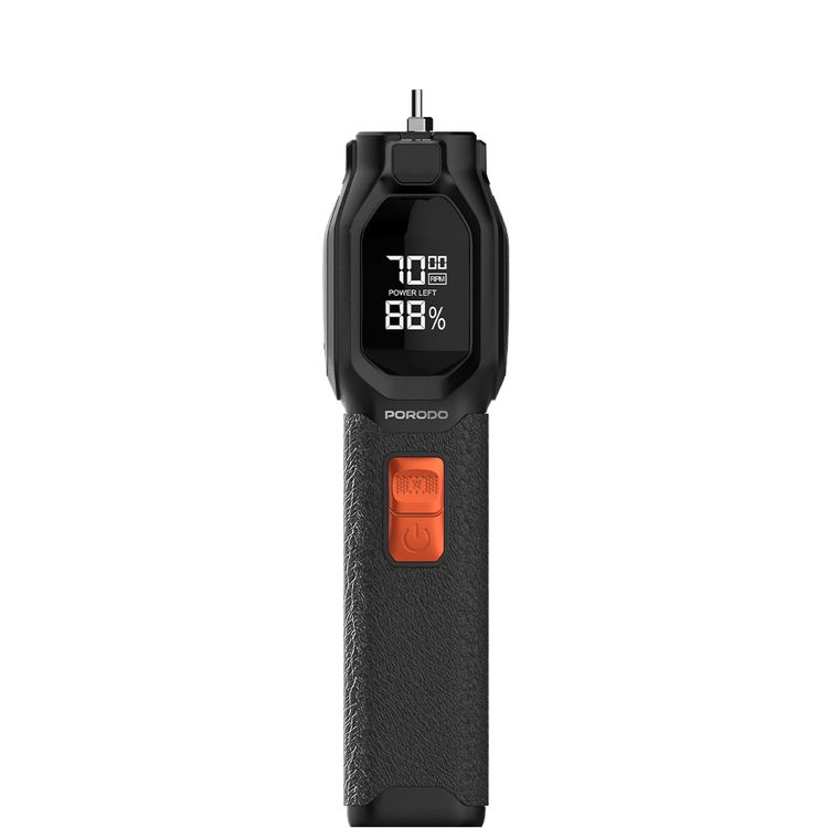 Porodo Multi-Purpose Trio Grooming Kit with Hair Clipper & Beard Shaver, 5W Rated Power, 200 Minutes Working Time, 4 Combs, 2000mAh Battery Capacity, LED Digital Display, 7000RPM Motor Speed, USB-C Charging - Black