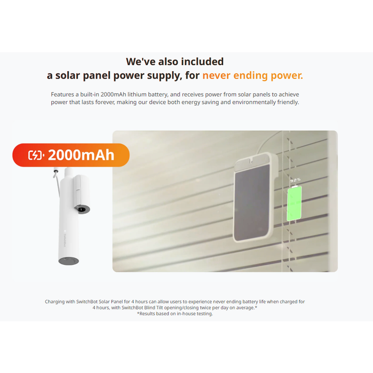 SwitchBot Blind Tilt مع لوحة شمسية