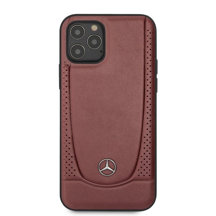 CG MOBILE Mercedes-Benz Leather Urban Hard Case Compatible for iPhone 12 Pro Max (6.7") Shock Resistant, Scratches Resistant, Easy Access to All Ports