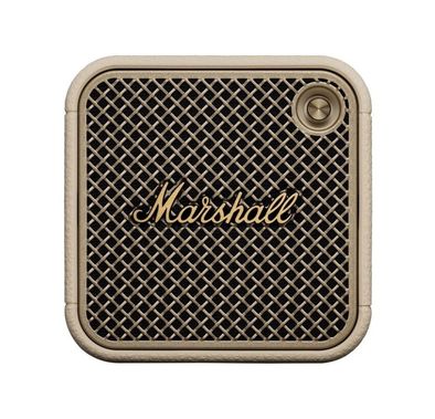 Marshall Willen II Compact Portable Wireless Speaker with Bluetooth Version 5.3, Water Resistant, Fast Charging, 17 Hours Play Time, 2.5 Hours Charging Time, Type-C Charging Port, Built-in Microphone, Lightweight Design - Cream