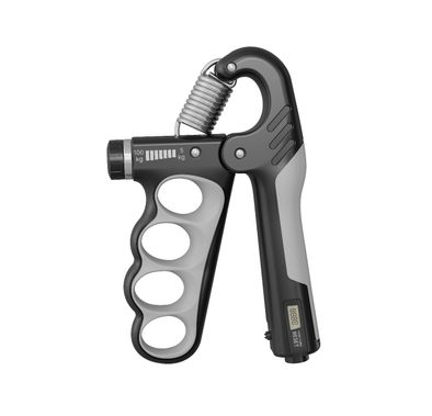 Green Lion Grip Master Hand Grip Strengthener with 5-100kg Resistance Range, Tracking Motivation, Rotary Knob Adjustment, High-Tension Spring, Portable & Durable - Black