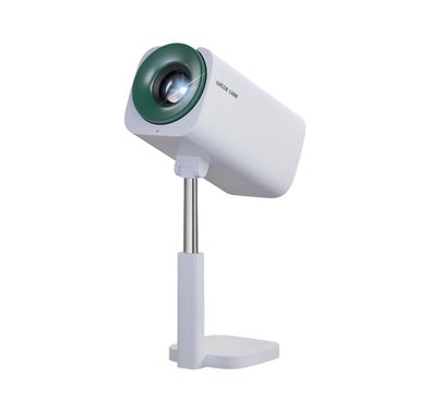 Green Lion Nova جهاز عرض محمول ذكي مزود بسماعة مدمجة بقوة 3 واط، وزاوية ميلان وموقف 180°، واتصال سلس، أندرويد 12، تصحيح الانحراف التلقائي، حلقة تركيز دوارة بسهولة، سطوع بقوة 100 لومن ANSI، جهاز تحكم عن بعد، إصدار Bluetooth 5.0، تصميم سهل الحمل، يصل إلى شاشة عرض بحجم 128 بوصة - أبيض