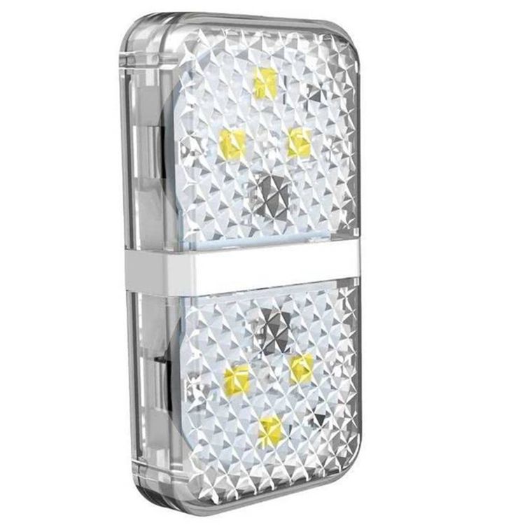 Baseus Door Open Warning Light with LED Lamp, Aluminum + ABS + PC, Waterproof, 2 Pieces - White