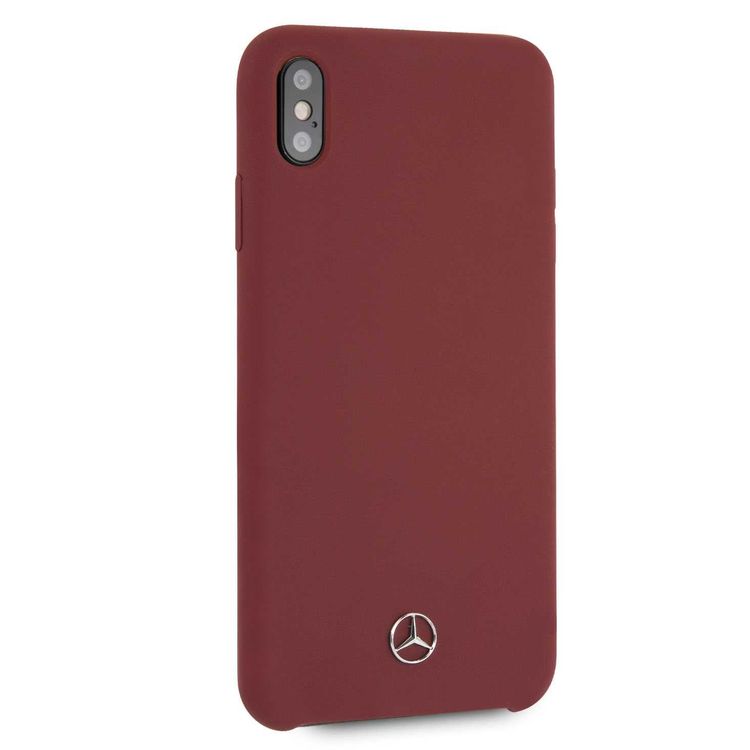 CG MOBILE Mercedes-Benz Silicone Phone Case with Microfiber Lining for iPhone Xs Max Officially Licensed - Red