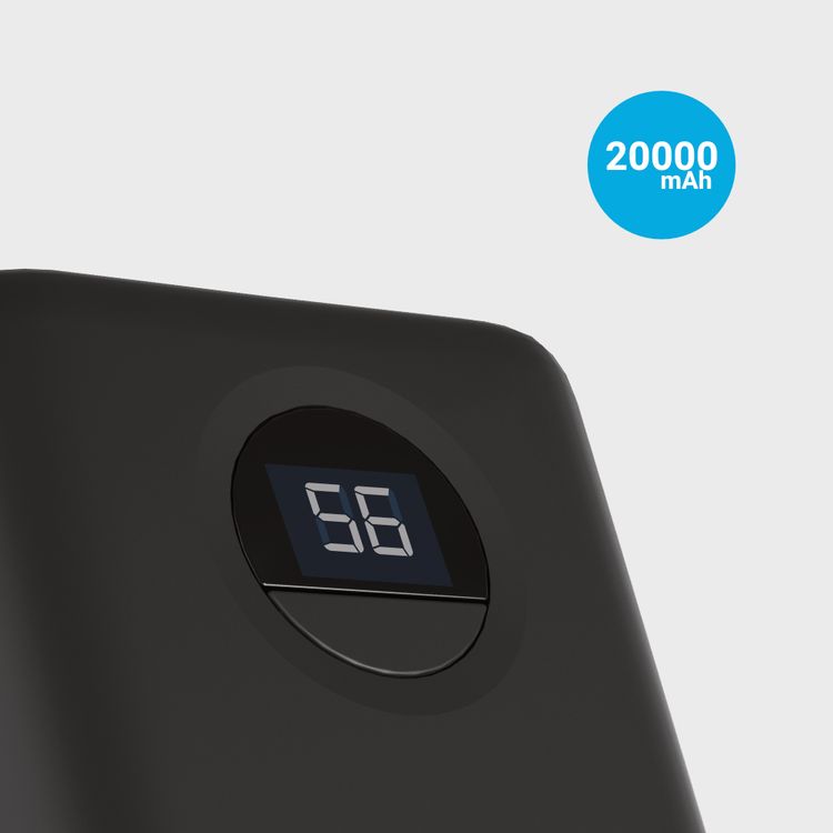 Powerology Portable Compact Power Bank 20000mAh 30W - Black