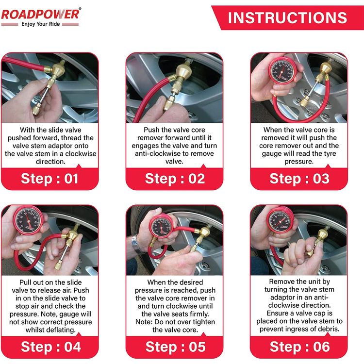 RoadPOWER Heavy Duty Rapid Tire Deflator Air Down Offroad Kit with Precision Release Button