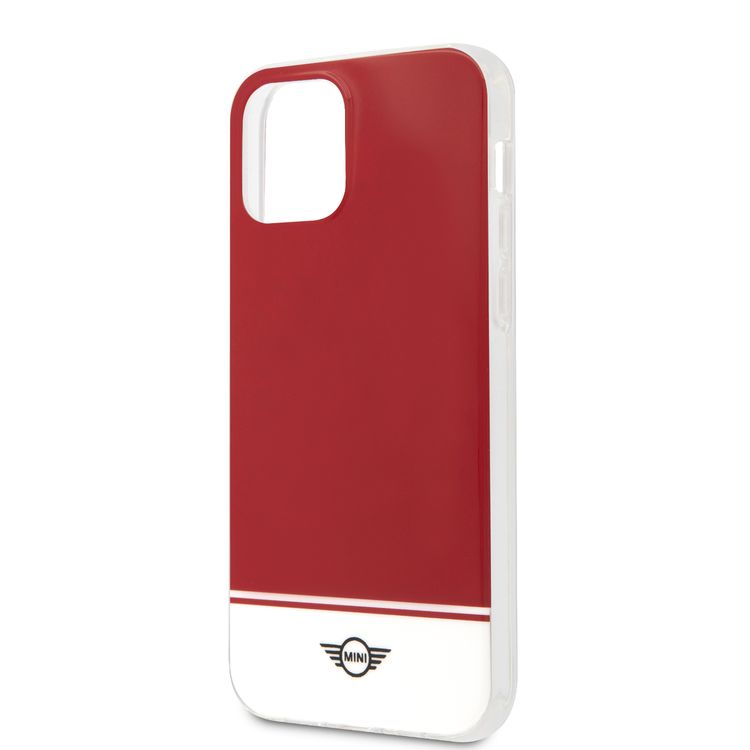 Mini Cooper PC/TPU Bottom Stripe Hard Case for iPhone 12 / 12 Pro (6.1") - Red